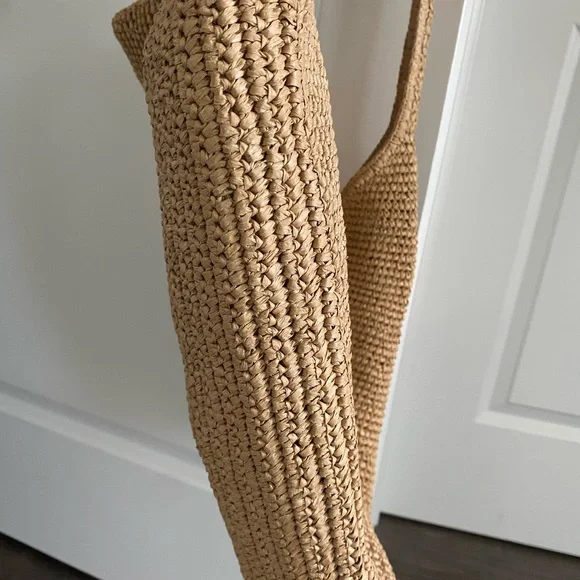 Coach Brooklyn 39 Tan Straw Shoulder Bag - Picture 3 of 9